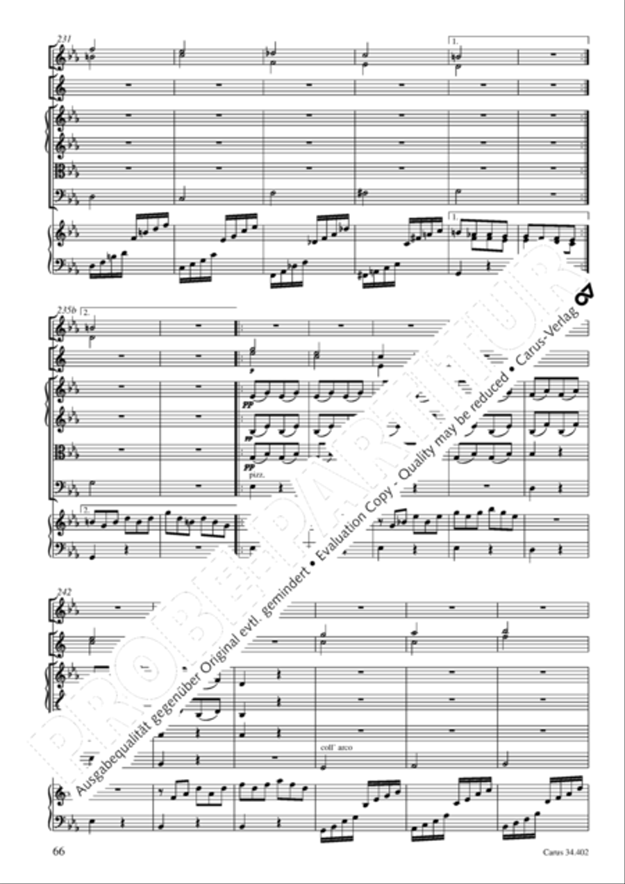 Concerto grosso for cembalo or piano Horn scores gallery preview page 67