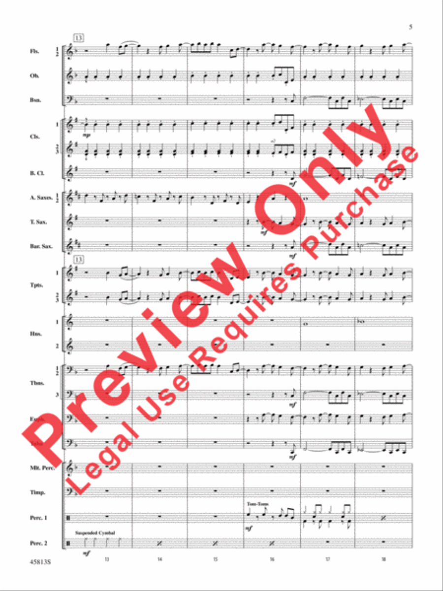 Hamilton, Suite from the Broadway Musical Concert Band scores gallery preview page 6