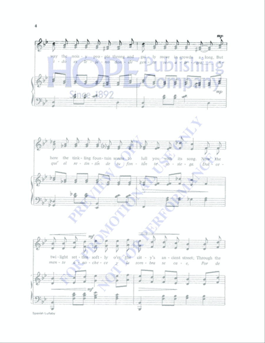 Spanish Lullaby Spanish Lullaby SA scores gallery preview page 4