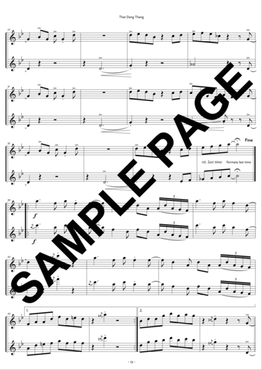 Eight Original Jazz Duos for 2 Saxophones Woodwind Duet scores gallery preview page 3
