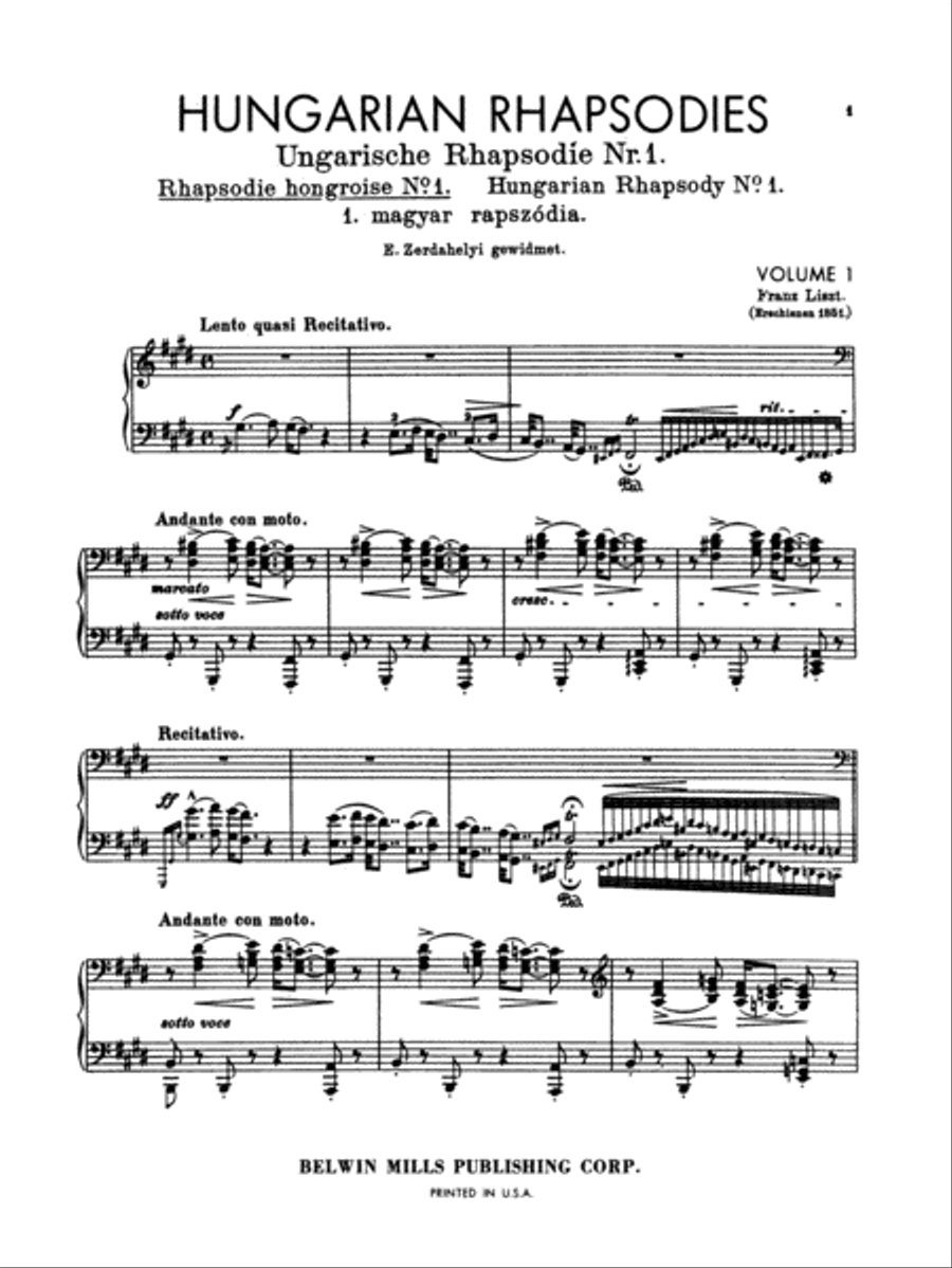 Hungarian Rhapsodies, Volume 1 Piano Solo scores gallery preview page 6