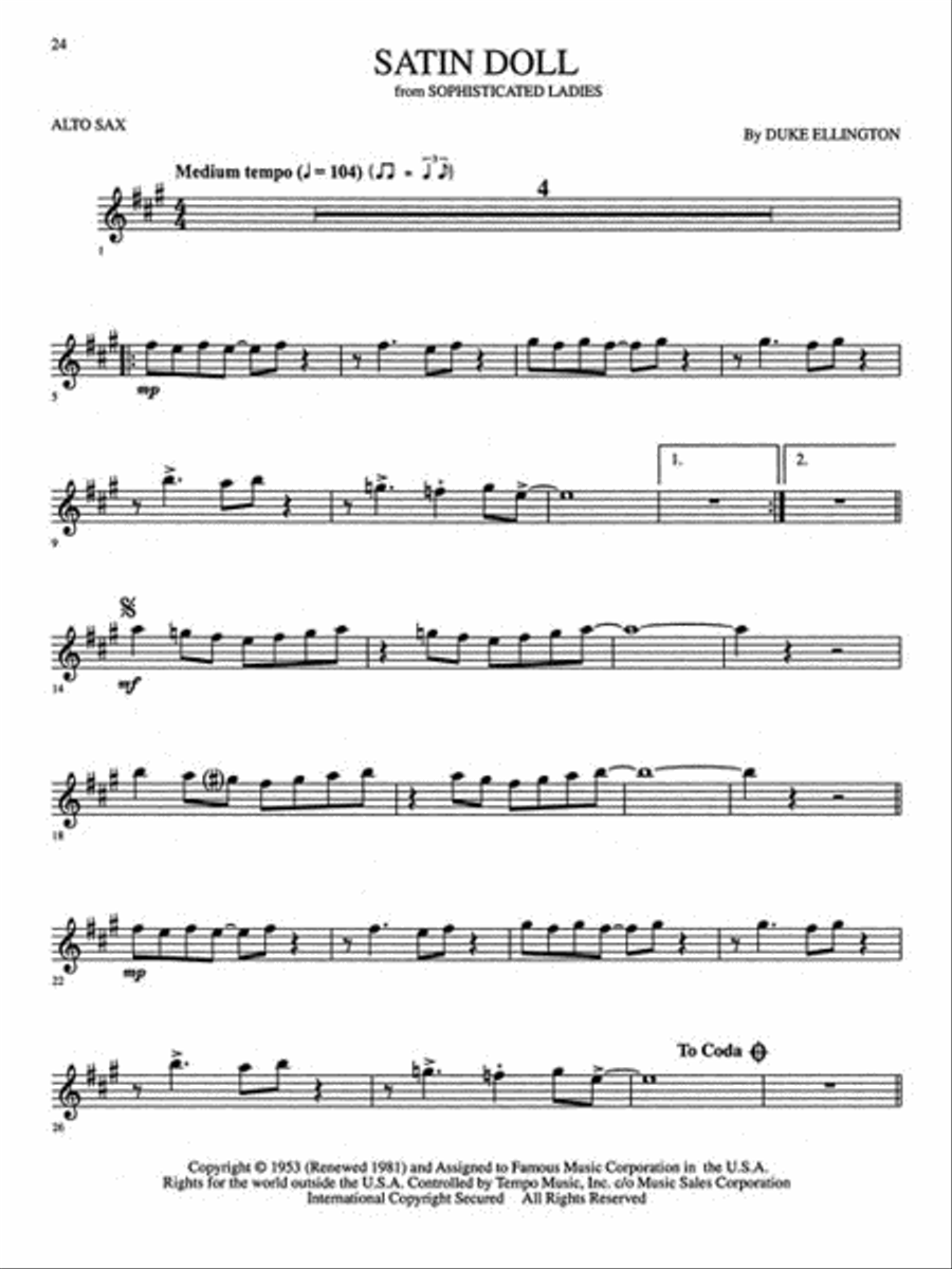 Jazz & Blues Alto Saxophone scores gallery preview page 5