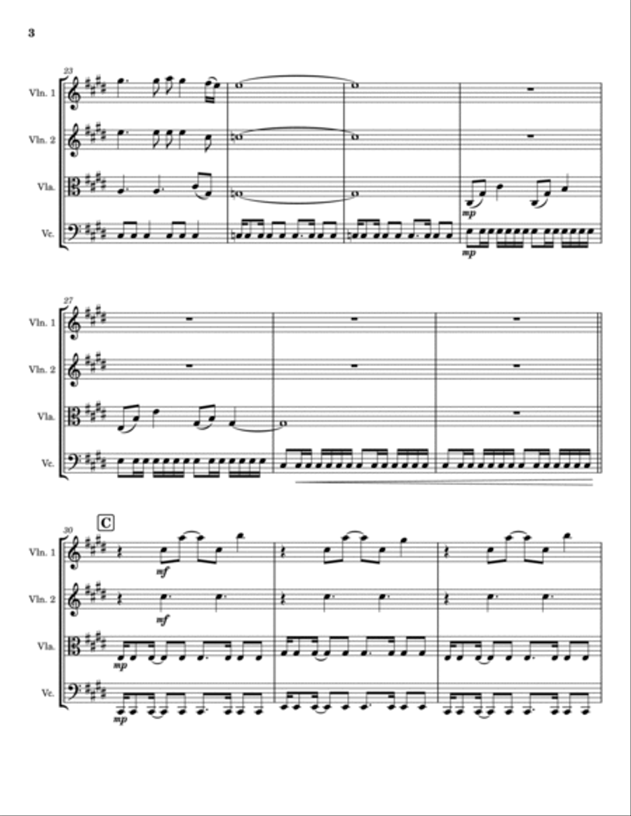Enjoy The Silence String Quartet scores gallery preview page 3
