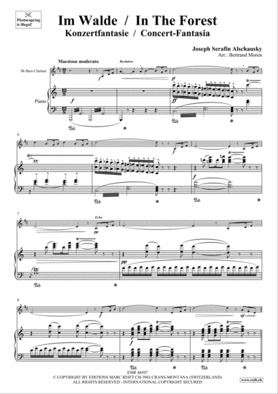 Im Walde / In The Forest Bass Clarinet scores gallery preview page 4