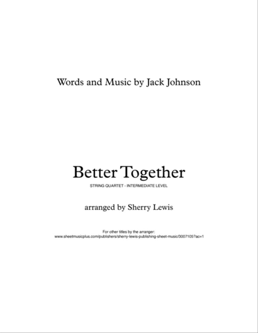 Better Together String Quartet scores gallery preview page 2