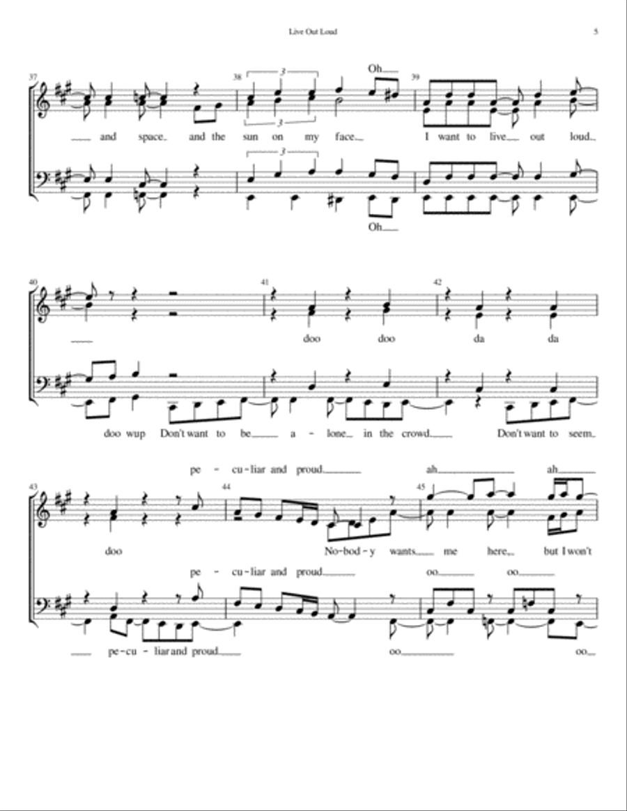 Live Out Loud 4-Part scores gallery preview page 5