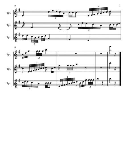 Z 40 (flutter, or chase) for Trumpets