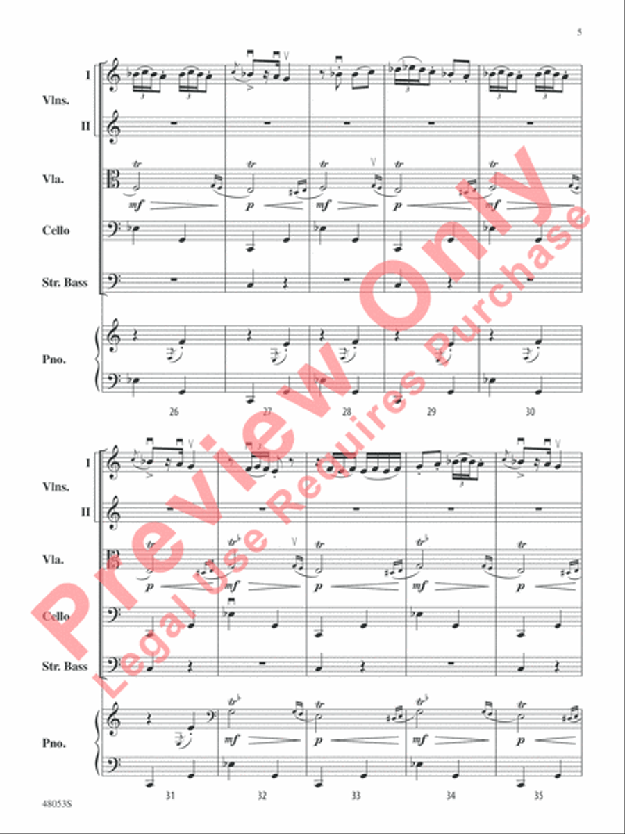 Danza Ritual del Fuego String Orchestra scores gallery preview page 6