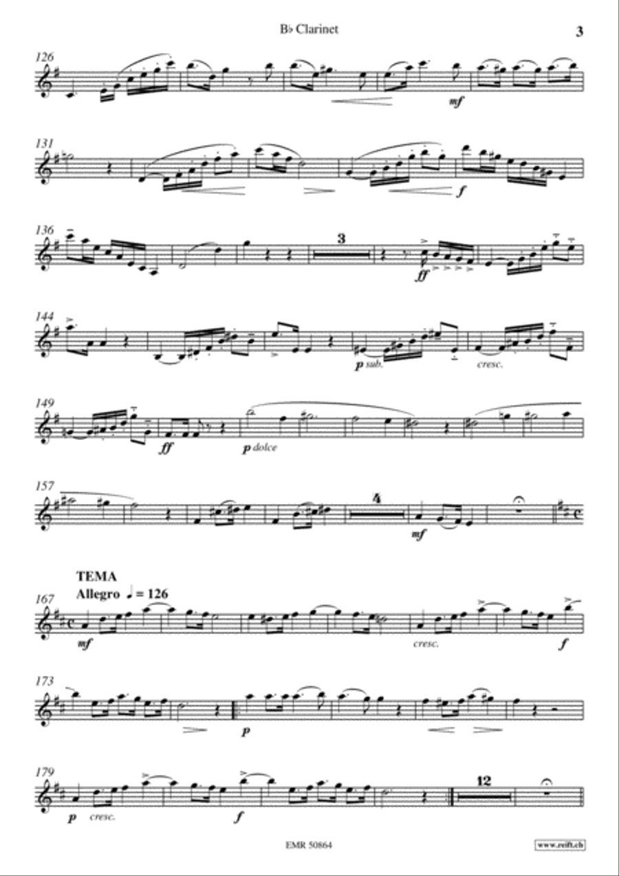 Concertino Clarinet Solo scores gallery preview page 4