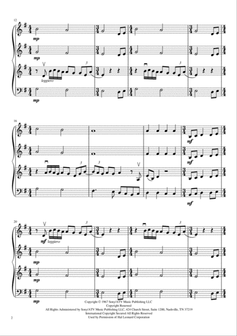 All You Need Is Love String Quartet scores gallery preview page 3