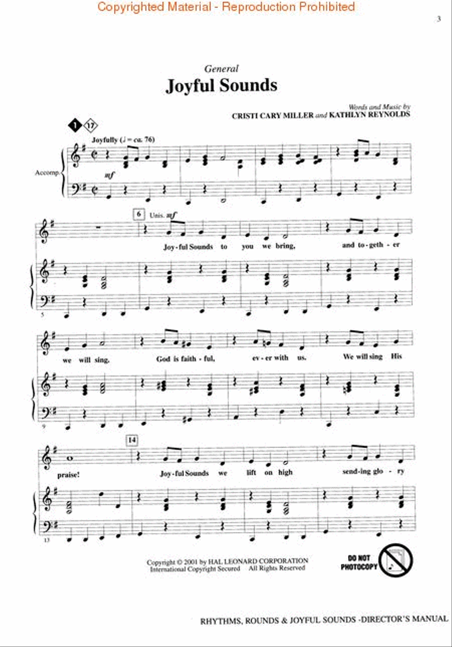 Rhythms, Rounds and Joyful Sounds Children's Choir scores gallery preview page 2