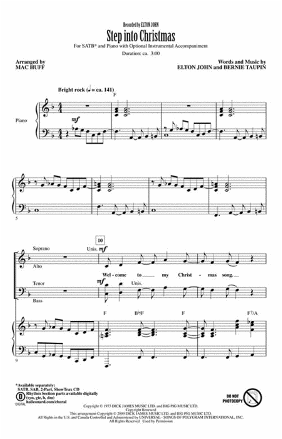 Step into Christmas 4-Part scores gallery preview page 2