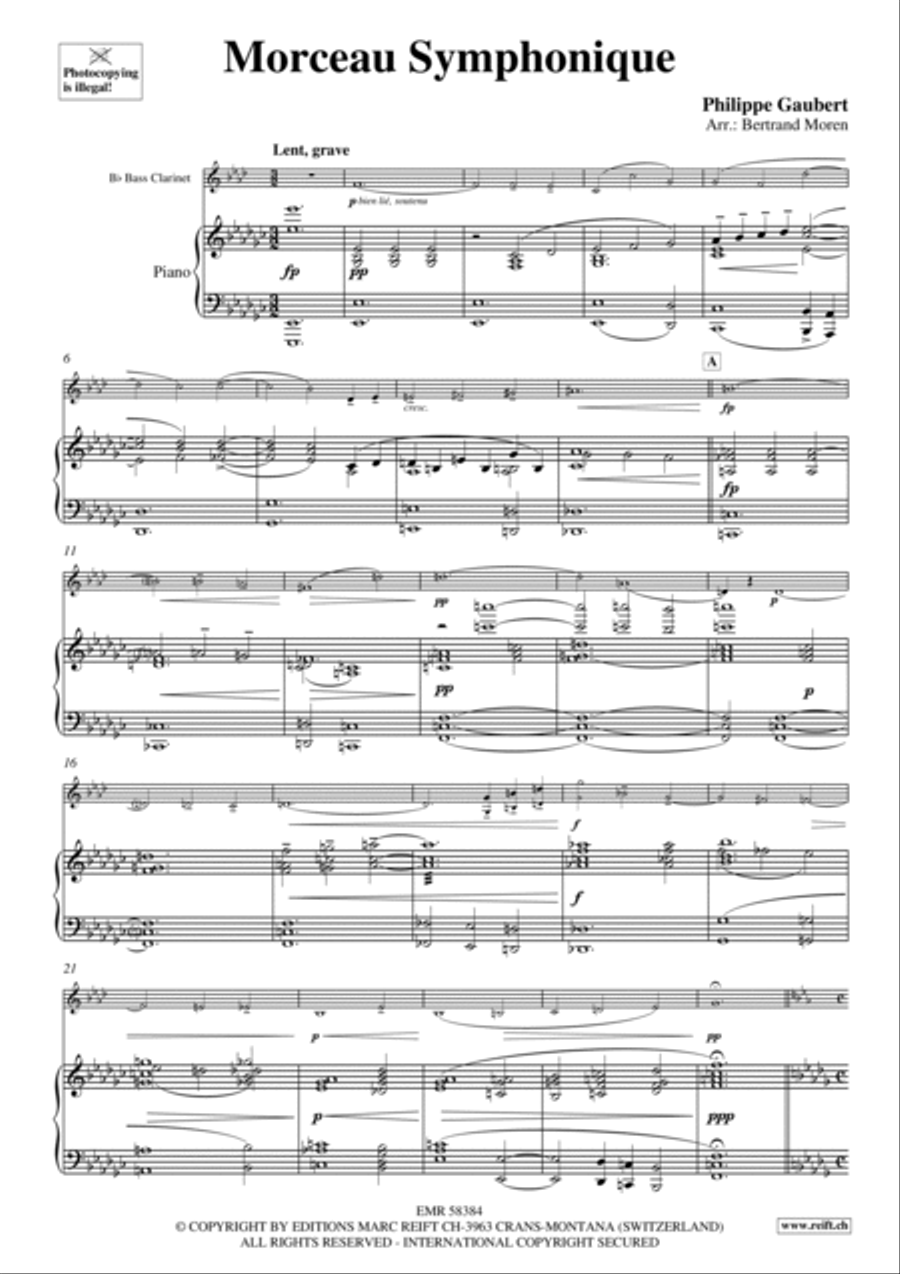 Morceau Symphonique Morceau Symphonique Bass Clarinet scores gallery preview page 4