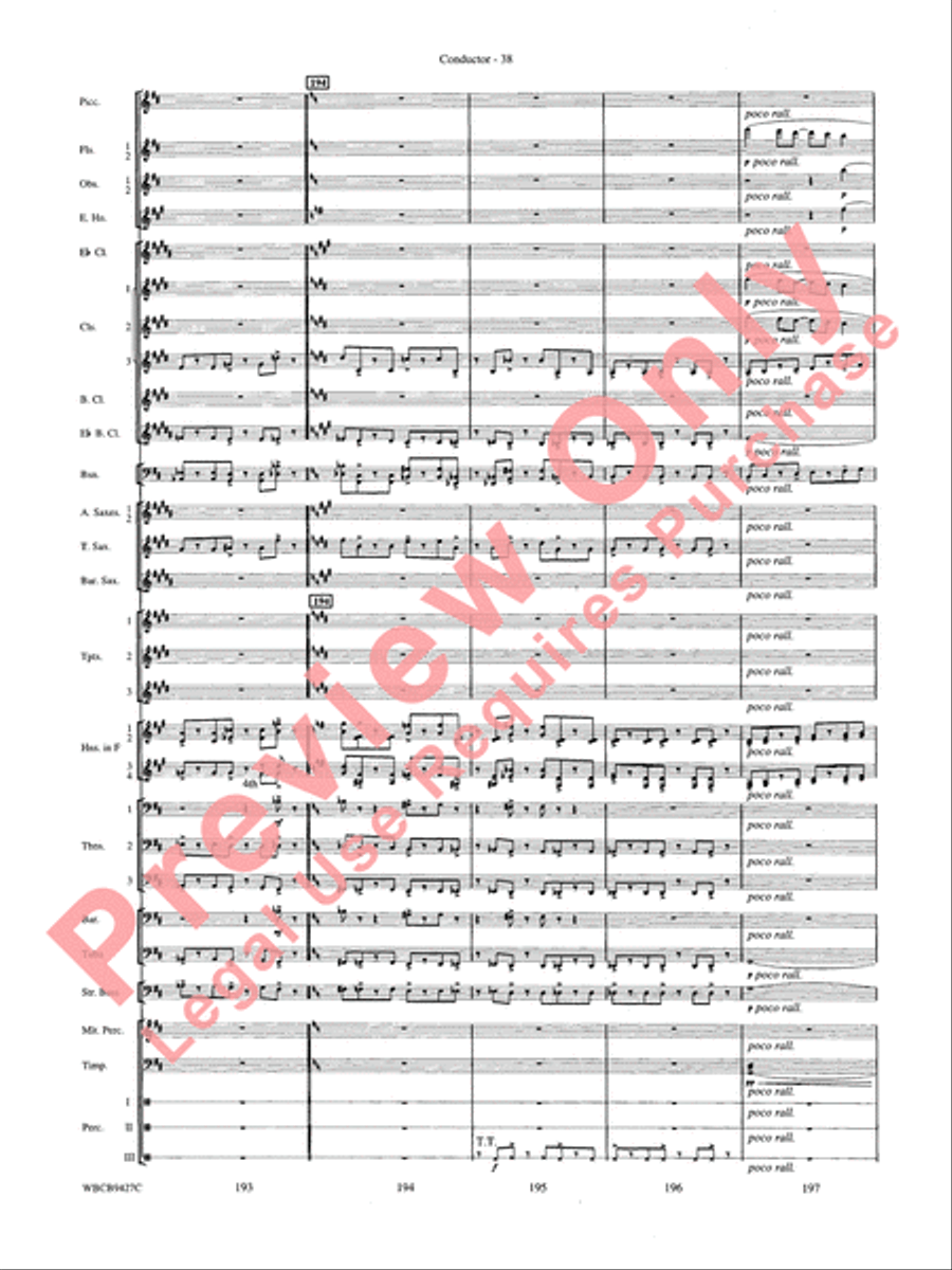 An American in Paris Concert Band scores gallery preview page 40