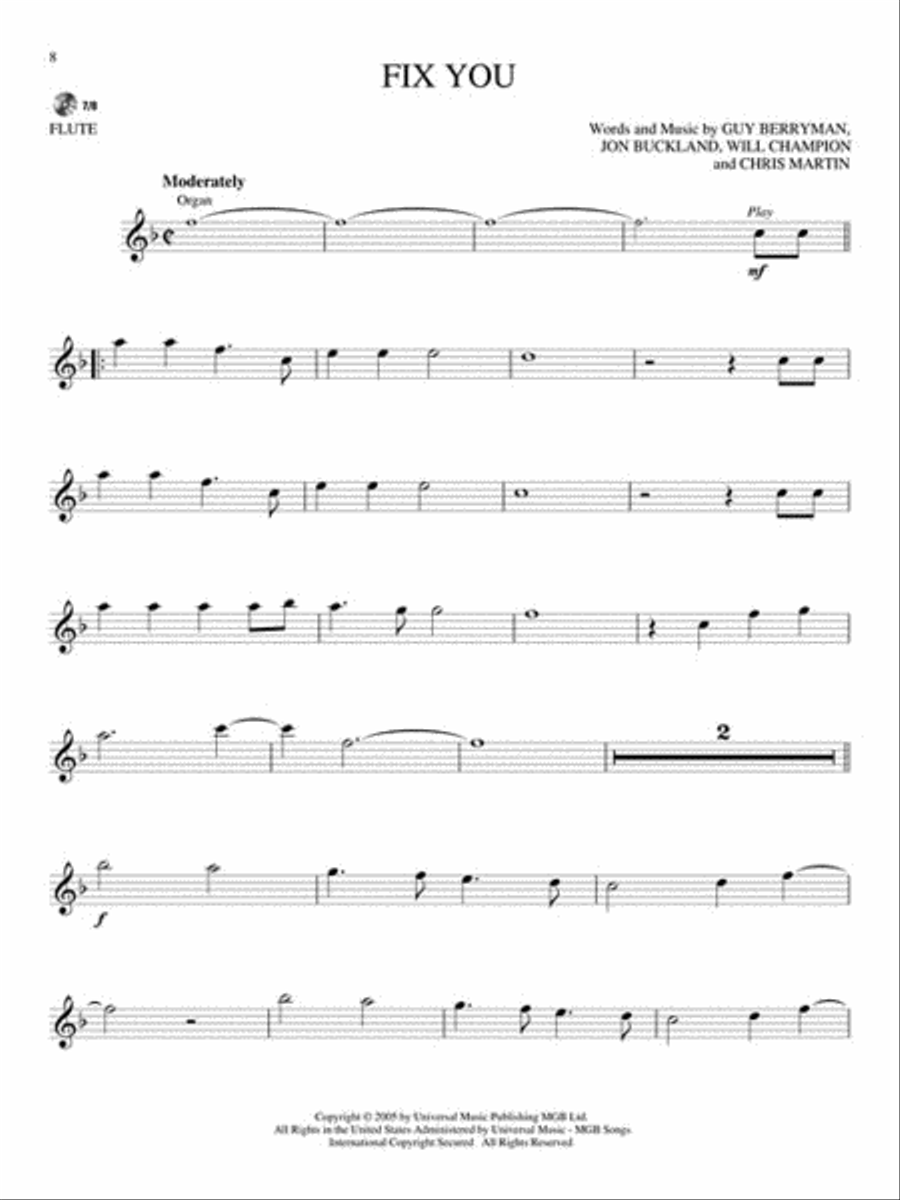 Coldplay Flute Solo scores gallery preview page 3