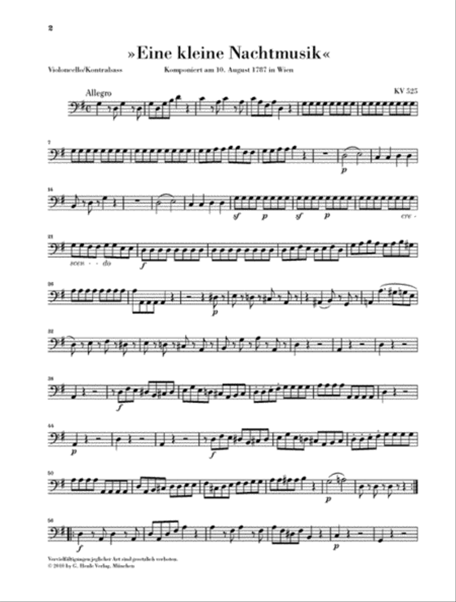 Divertimento K525 “Eine kleine Nachtmusik” String Quartet scores gallery preview page 5