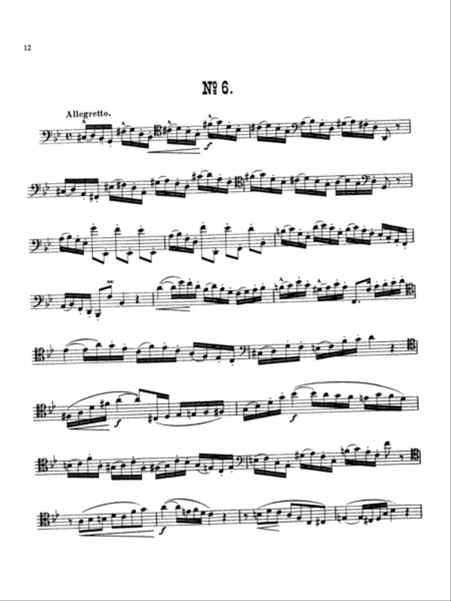 Milde: Fifty Concert Studies, Op. 26 Bassoon Solo scores gallery preview page 1