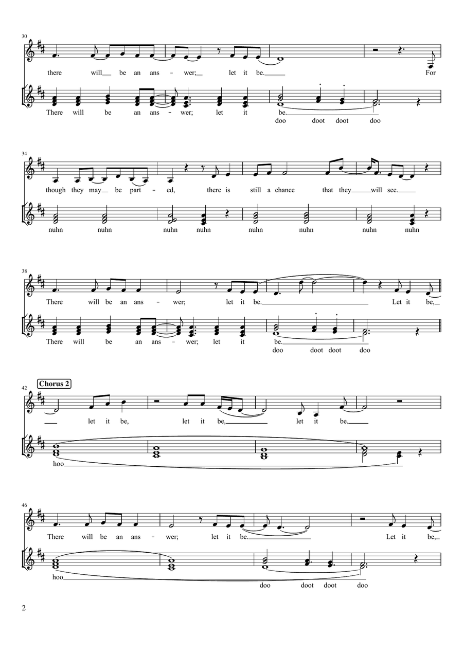 Let It Be SSA scores gallery preview page 2