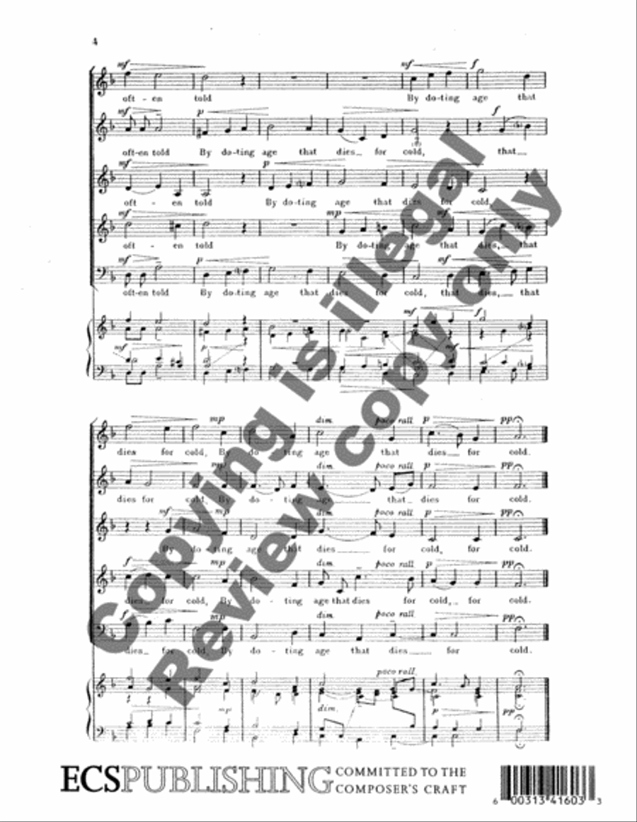 I Thought That Love Had Been a Boy SSATB scores gallery preview page 4