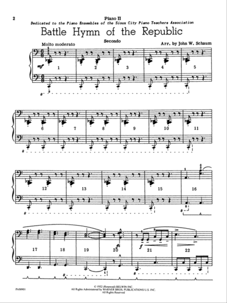 Battle Hymn of the Republic Small Ensemble scores gallery preview page 4