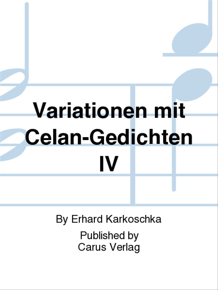 Variationen mit Celan-Gedichten IV Orchestra scores gallery preview page 1