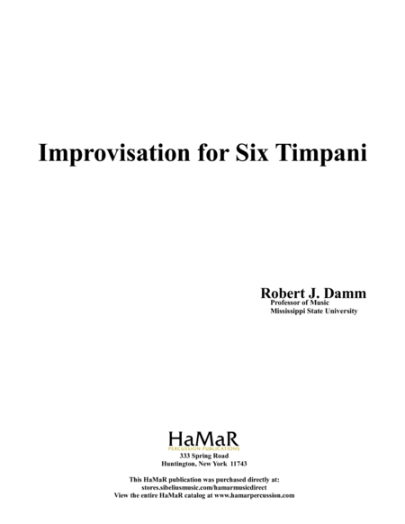 Improvisation for Six Timpani