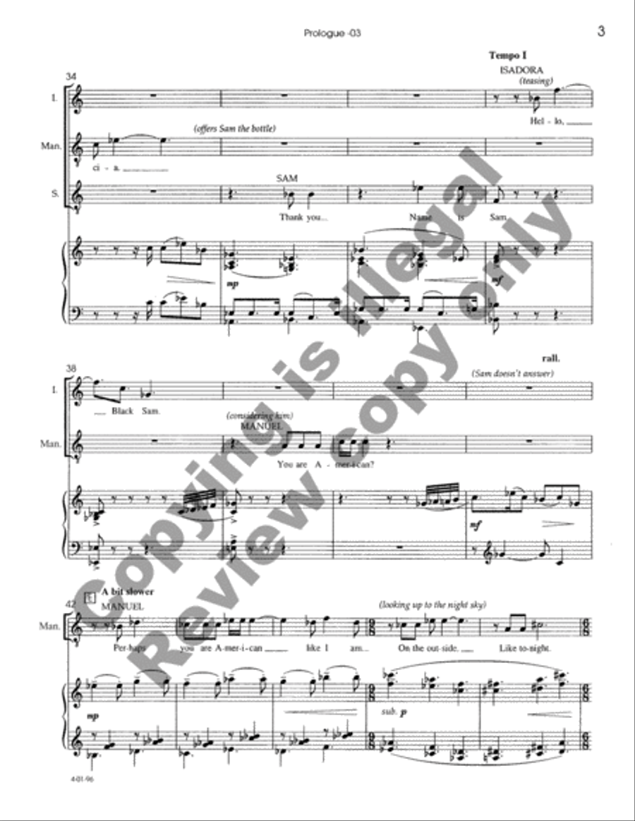 The Dreamers Piano, Vocal scores gallery preview page 10