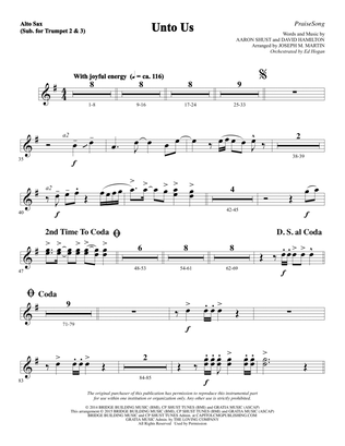 Unto Us - Alto Sax (sub. Trumpet 2-3)