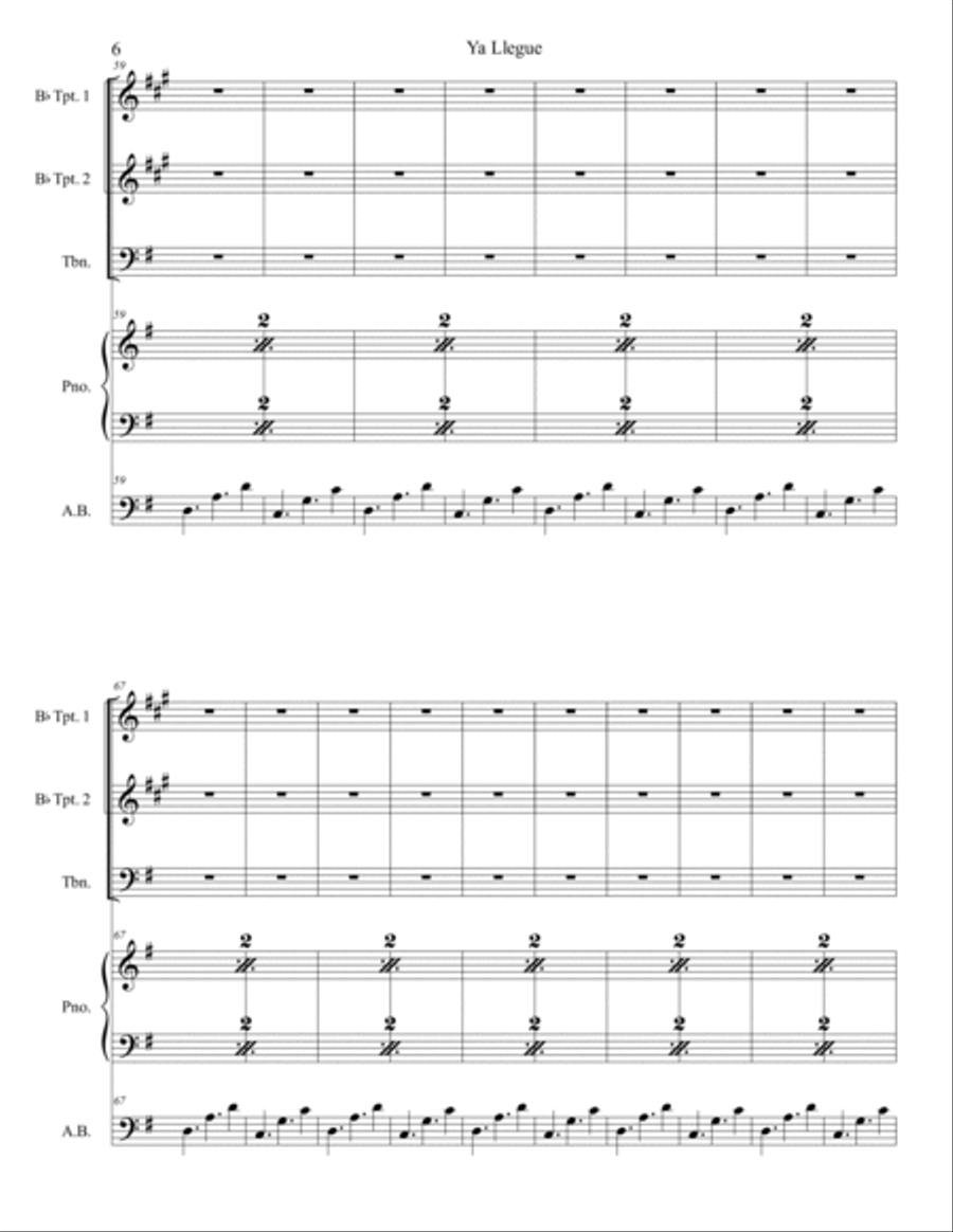 Ya Llegue Small Ensemble scores gallery preview page 6