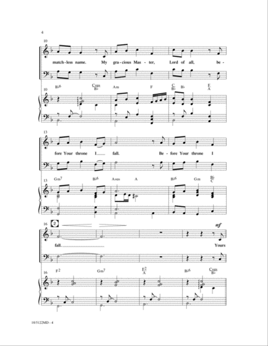 A Thousand Tongues to Sing Your Praise 4-Part scores gallery preview page 3