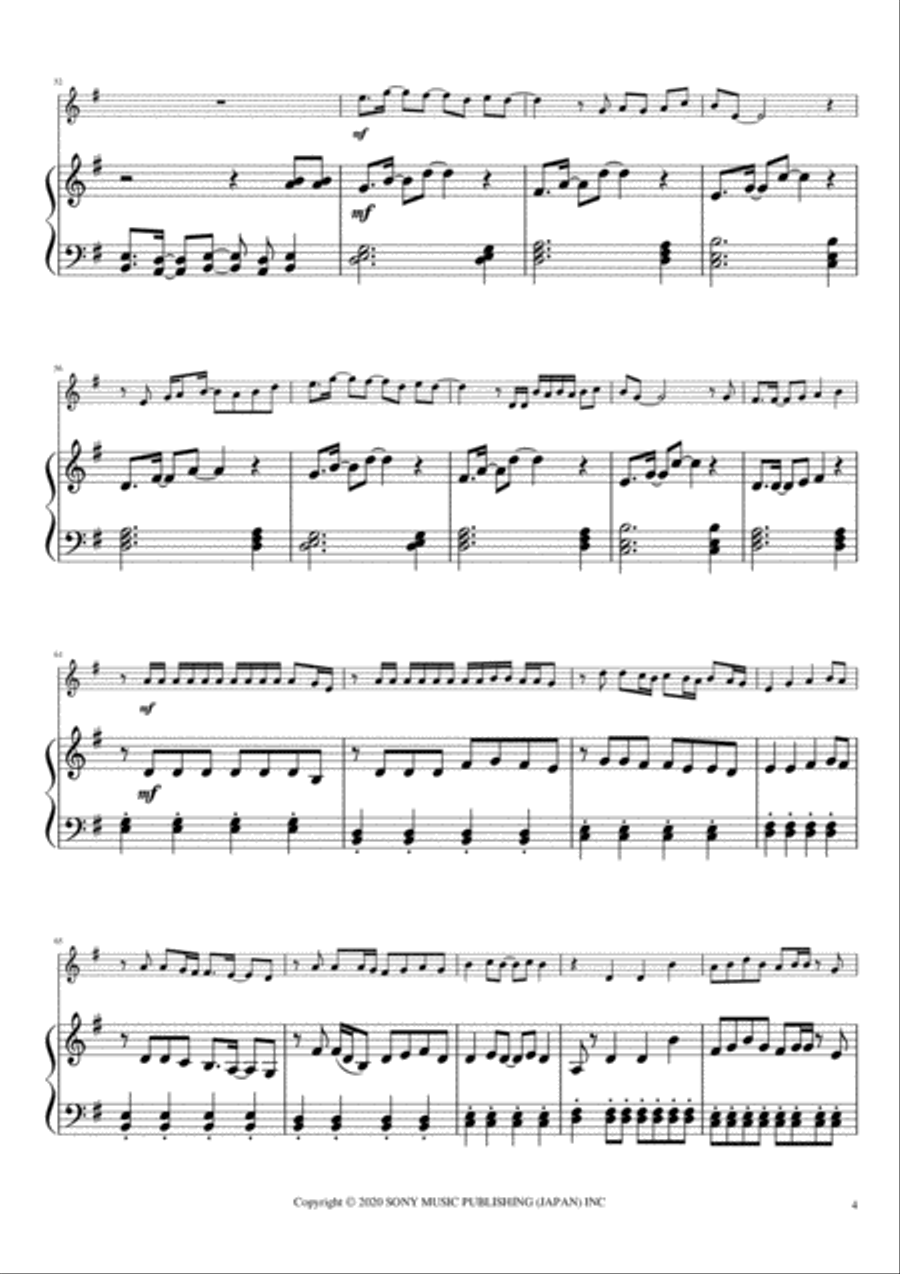 Gurenge Violin Solo scores gallery preview page 4