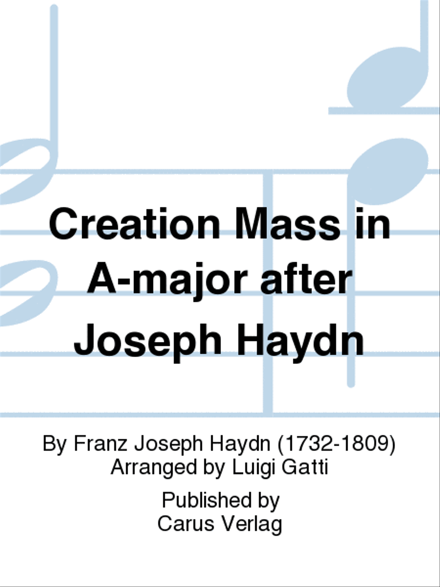 Creation Mass in A-major after Joseph Haydn (Schopfungsmesse in A nach Joseph Haydn) Double Bass scores gallery preview page 1