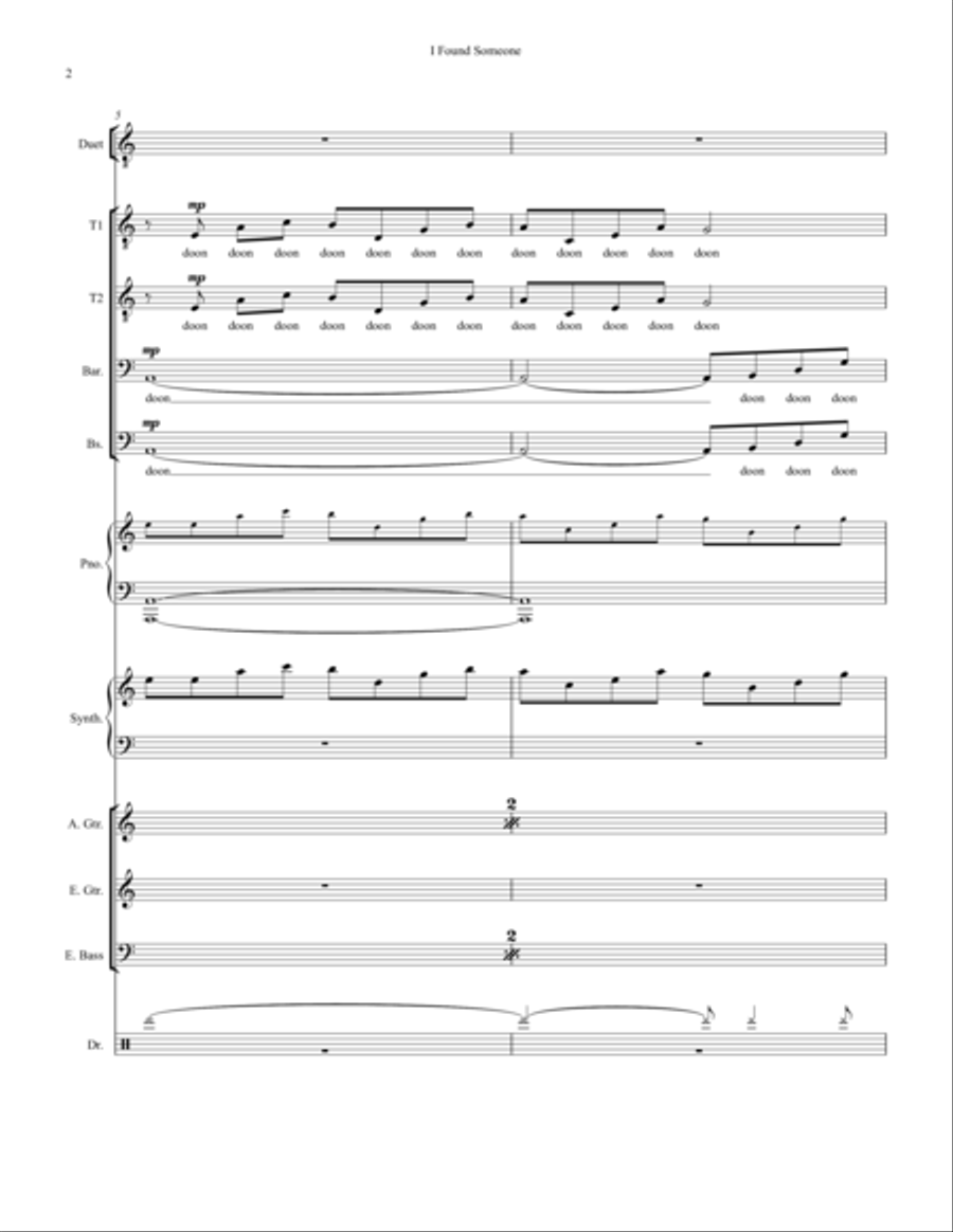 I Found Someone Small Ensemble scores gallery preview page 2