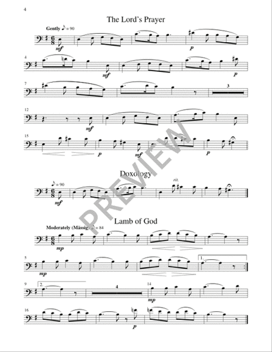 German Mass - Brass, Winds, and Timpani edition Bassoon scores gallery preview page 21