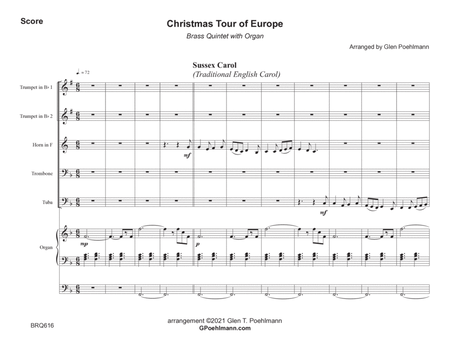 CHRISTMAS TOUR OF EUROPE (carol medley) - BRASS QUINTET with Organ Accompaniment image number null