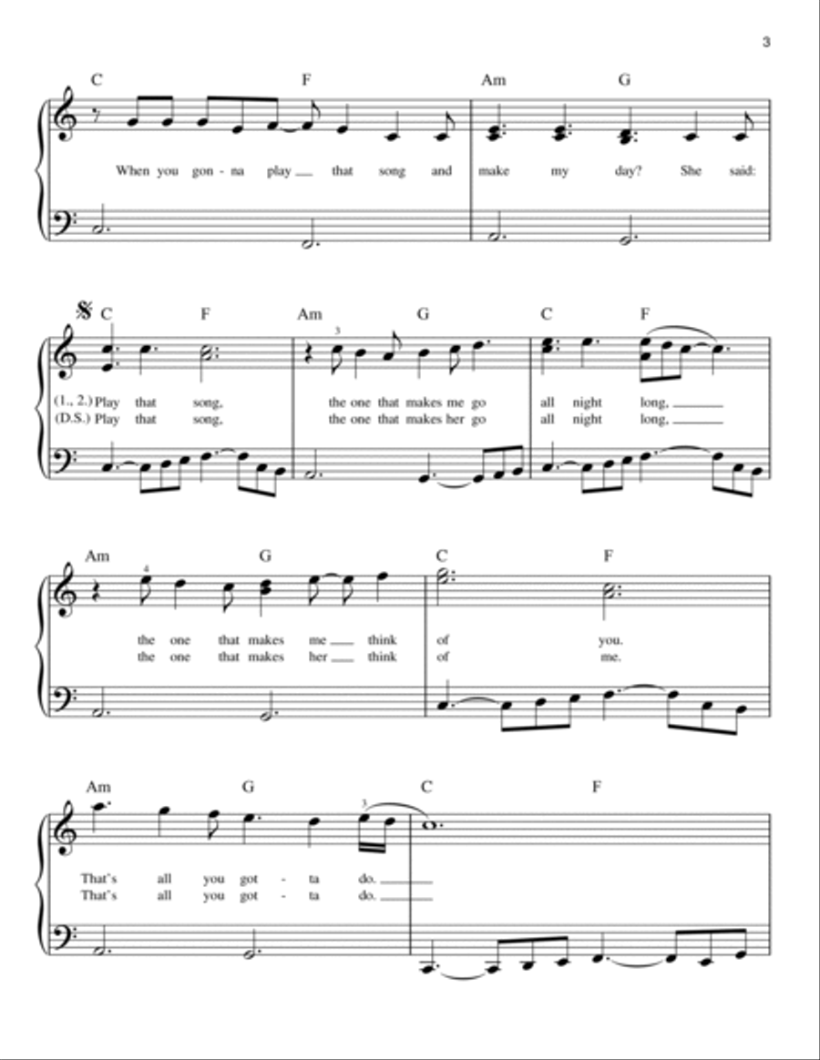 Play That Song Easy Piano scores gallery preview page 3