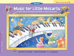 Book cover for Music for Little Mozarts Music Lesson Book, Book 4