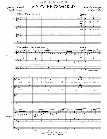 My Father's World (SATB version) image number null