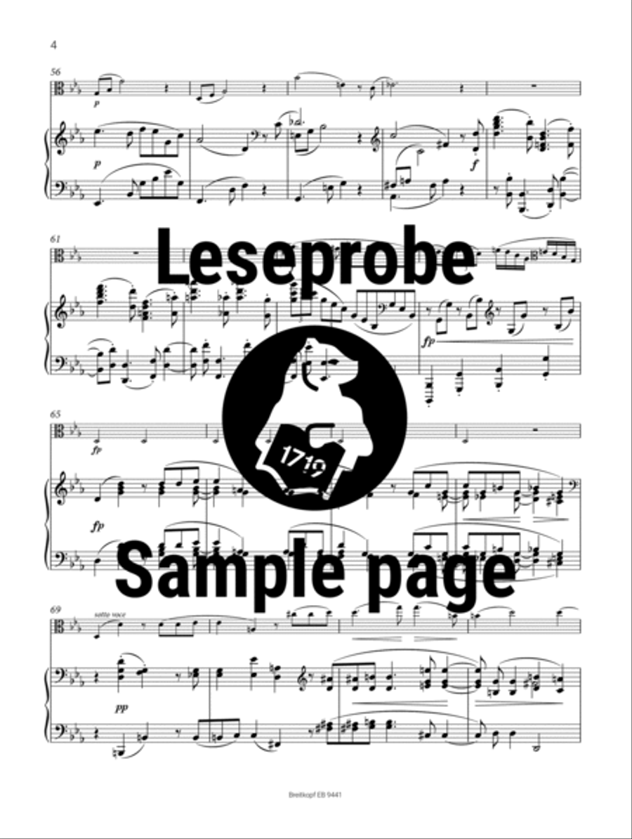 Sonata No. 2 in E flat major Op. 120/2 Piano Accompaniment scores gallery preview page 5
