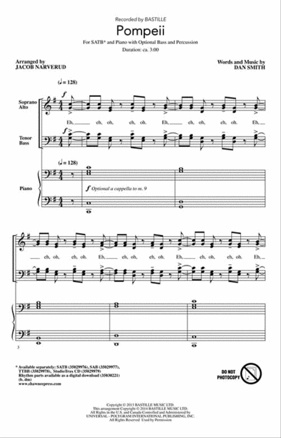 Pompeii 4-Part scores gallery preview page 2