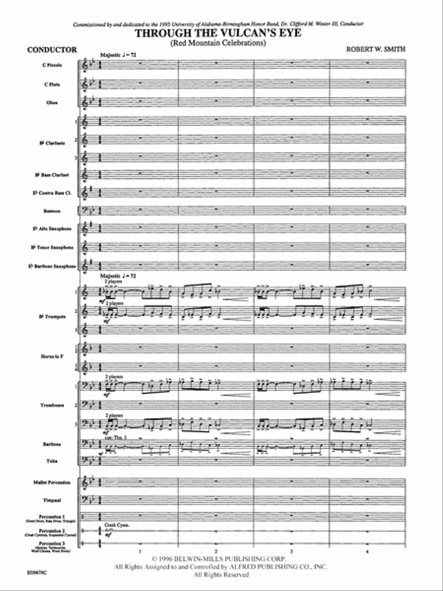 Through the Vulcan's Eye: Score Concert Band scores gallery preview page 3