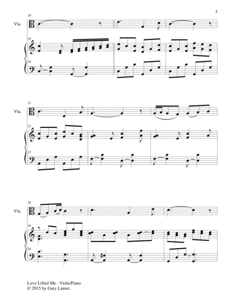 GOSPEL HYMNS, Set III & IV (Duets - Viola and Piano with Parts) image number null