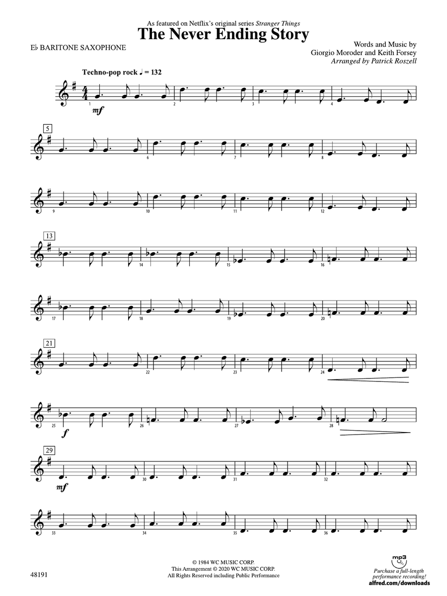 The Never Ending Story: E-flat Baritone Saxophone