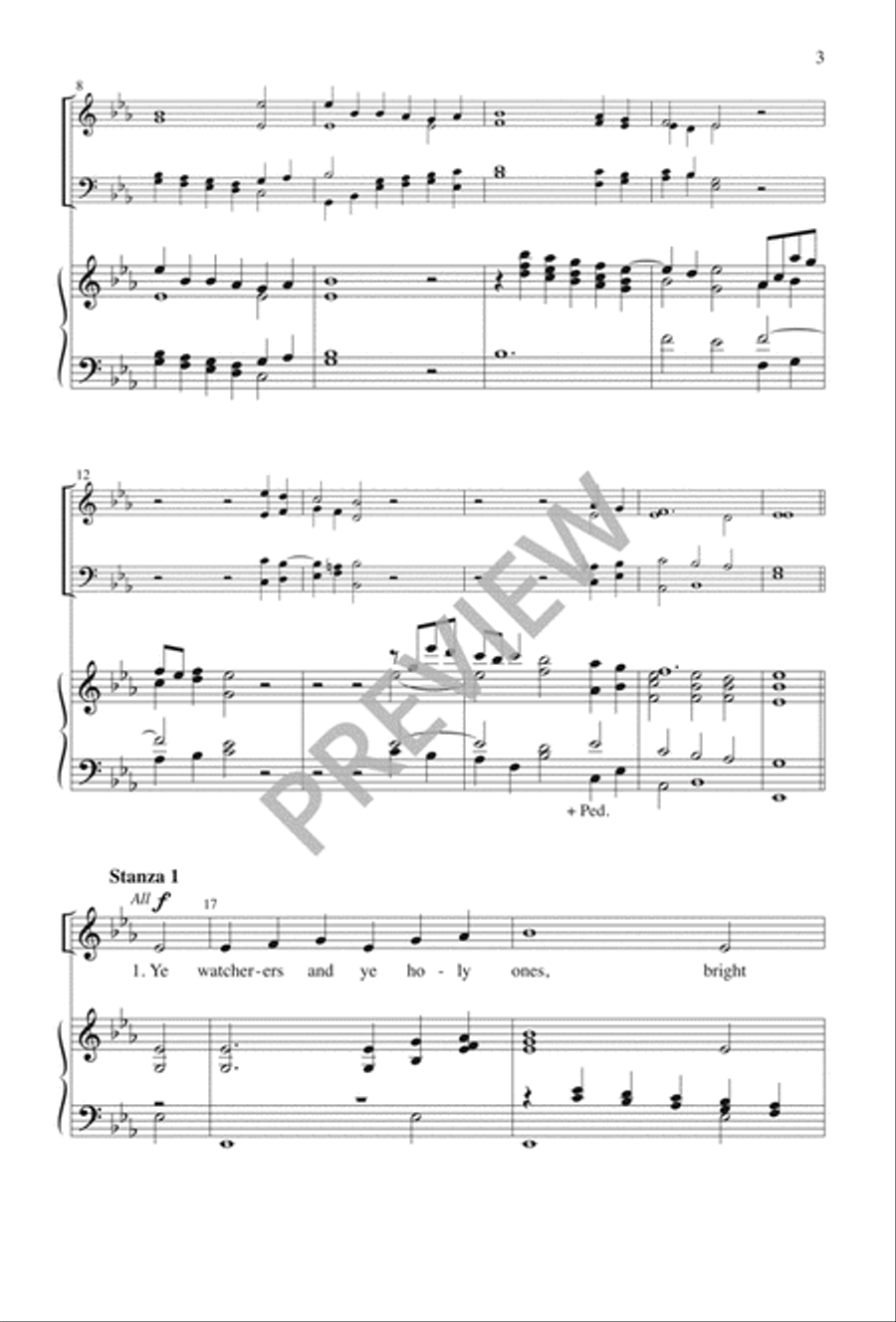 Ye Watchers and Ye Holy Ones 4-Part scores gallery preview page 4