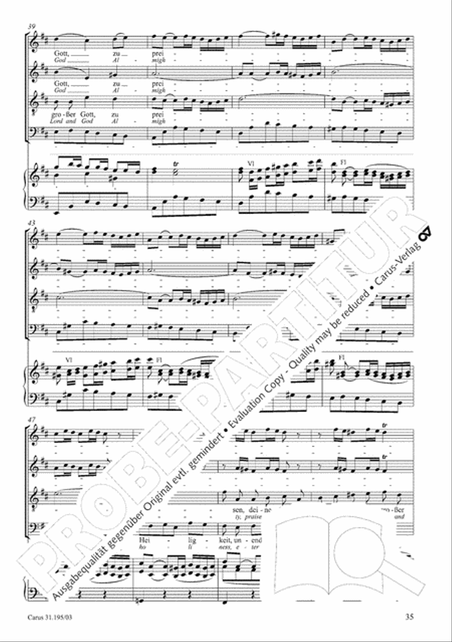 For the righteous light is sown (Dem Gerechten muss das Licht) 4-Part scores gallery preview page 36