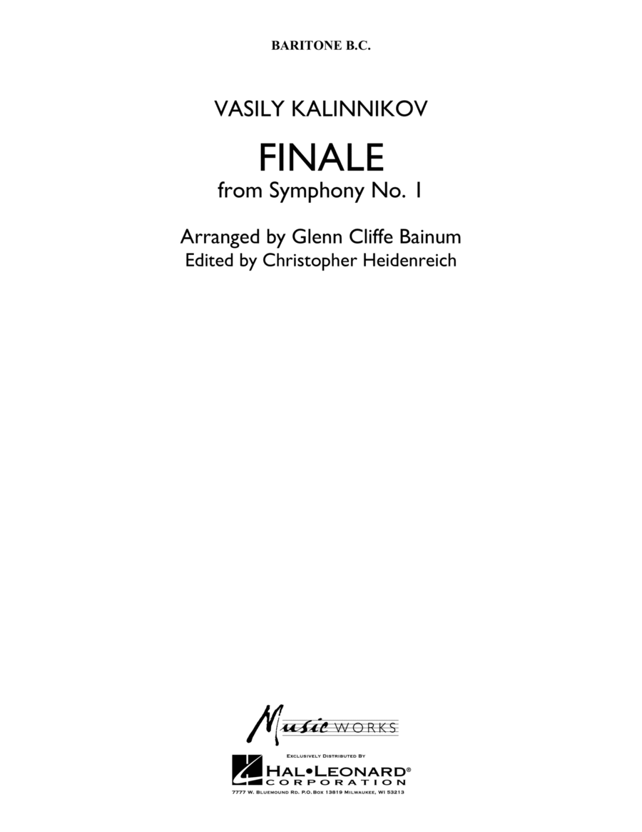 Finale from Symphony No. 1 - Baritone B.C.