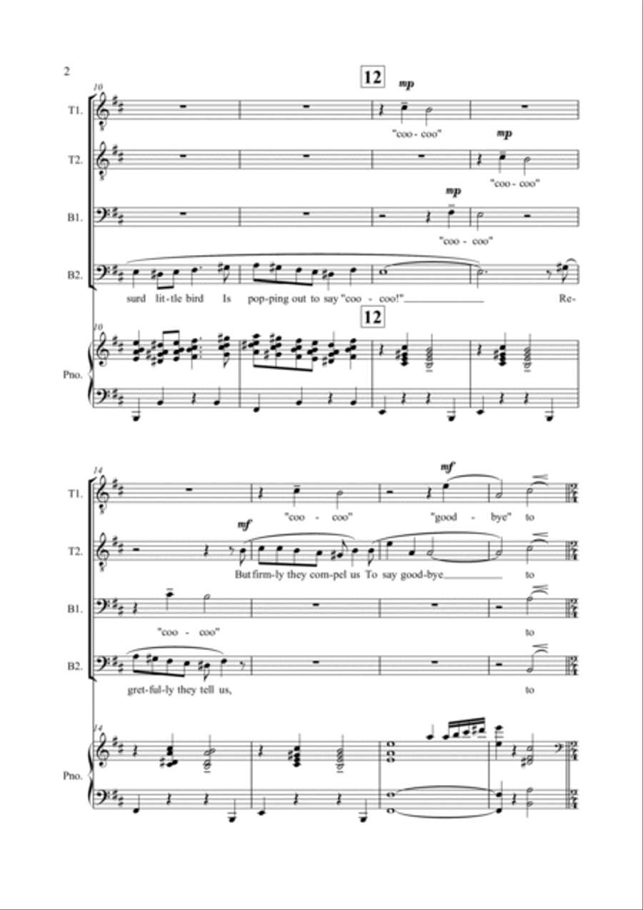 So Long, Farewell TTBB scores gallery preview page 2