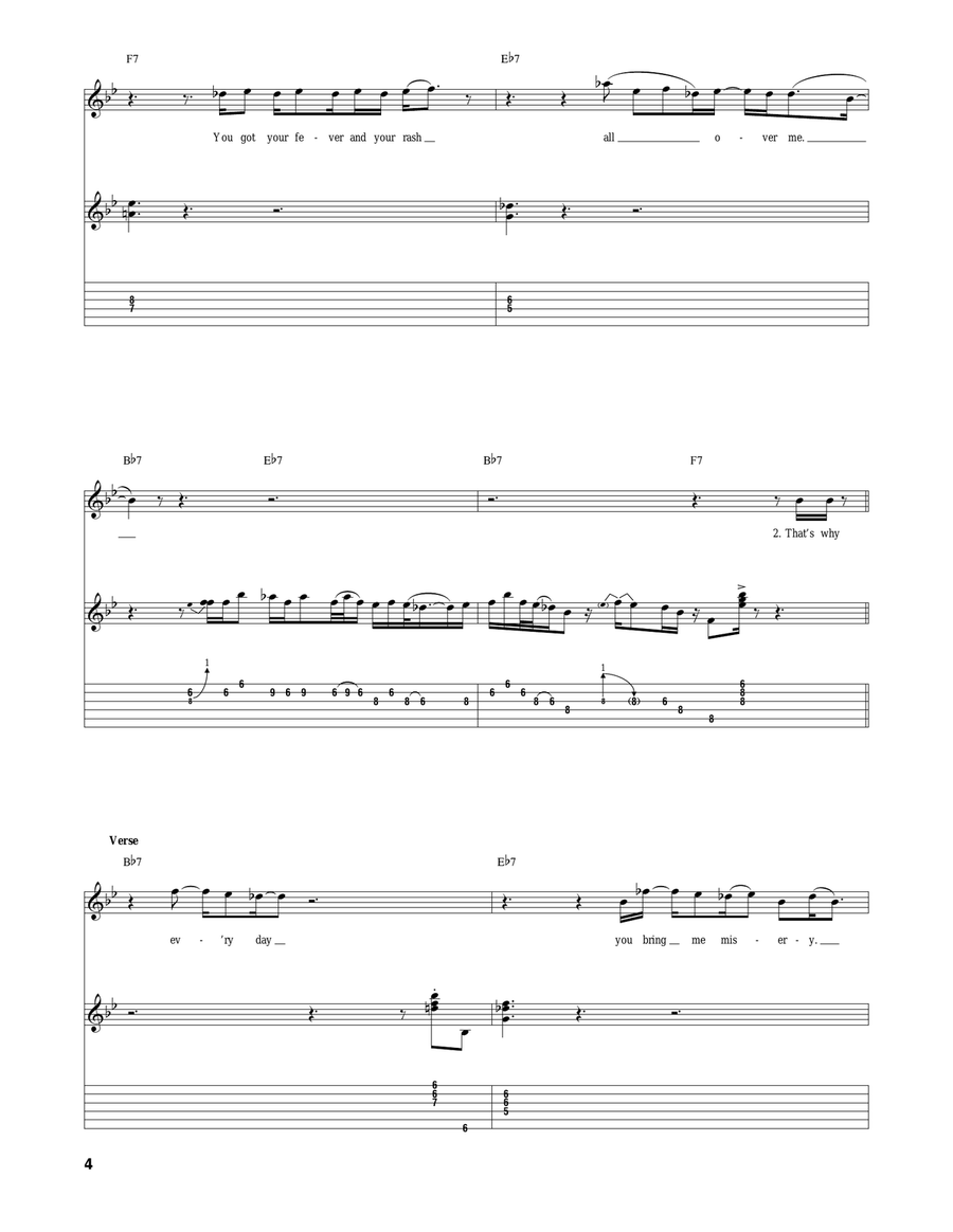 Dengue Woman Blues Acoustic Guitar scores gallery preview page 4