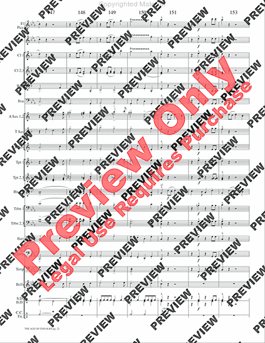 The Age of Chivalry Concert Band scores gallery preview page 25