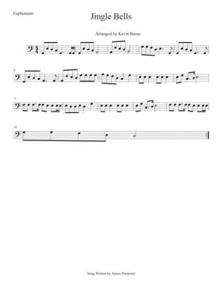 Jingle Bells (Easy key of C) Euphonium